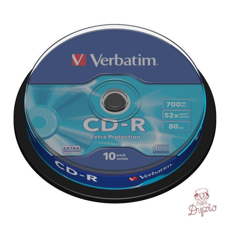Płyta CD-R 700MB VERBATIM 52x cake (10szt) Extra Protection 43437