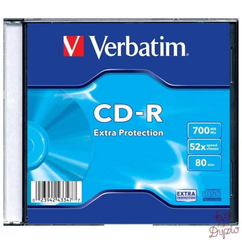 Płyta CD-R 700MB VERBATIM 52x Extra Protection slim 43347