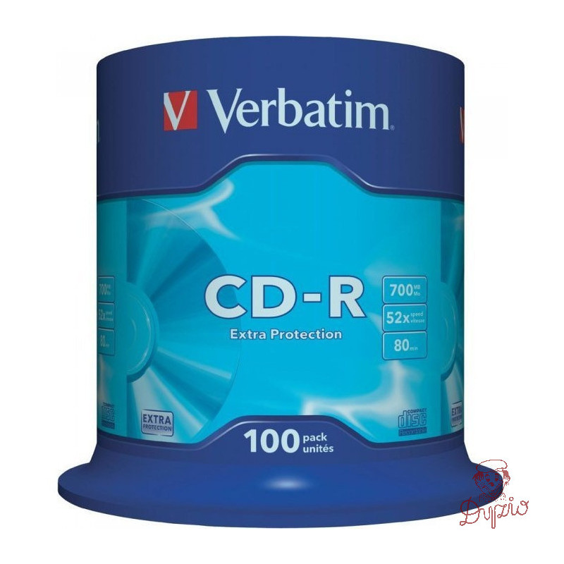 Płyta CD-R 700MB VERBATIM 52x cake (100) Extra Protection 43411