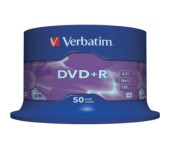 Płyta DVD+R 4,7GB VERBATIM cake (50szt) 16x Matt Silver 43550