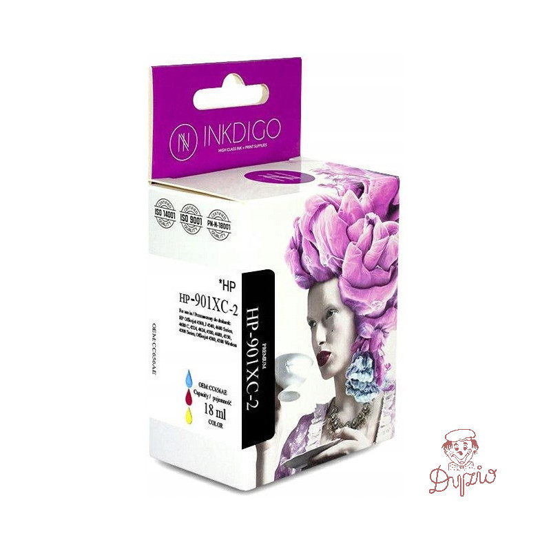 Tusz INKDIGO (HP-901XC-2) kolor 18ml zamiennik HP (901/CC656AE)