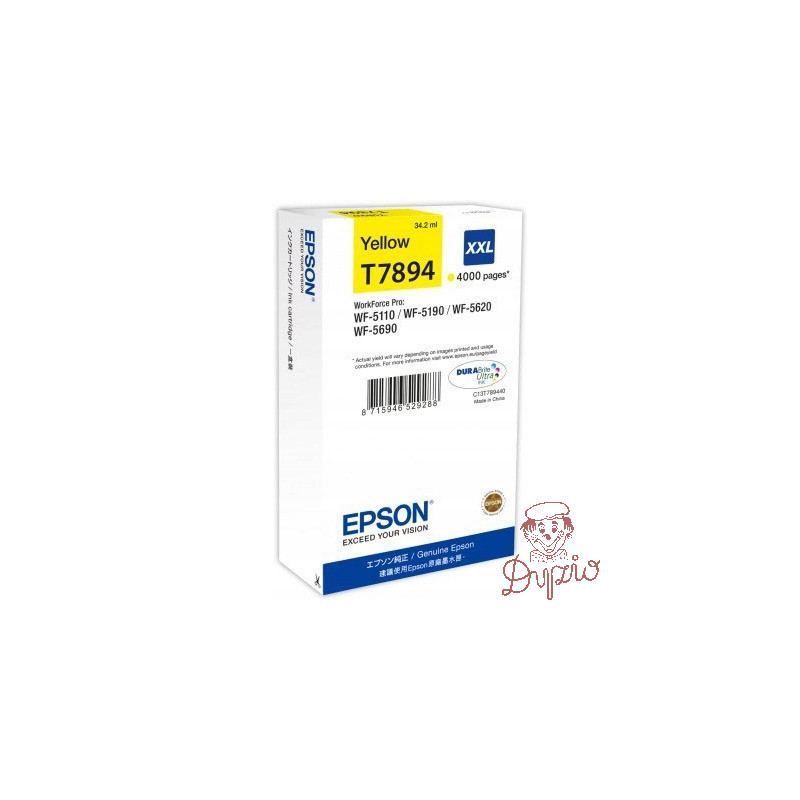 Tusz EPSON (78XXL/T7894/C13T789440) żółty 4000str