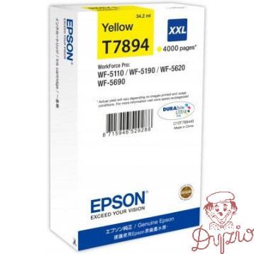 Tusz EPSON (78XXL/T7894/C13T789440) żółty 4000str