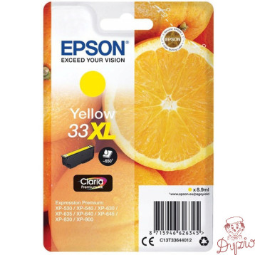 Tusz EPSON (33XL/C13T33644012) żółty 650str
