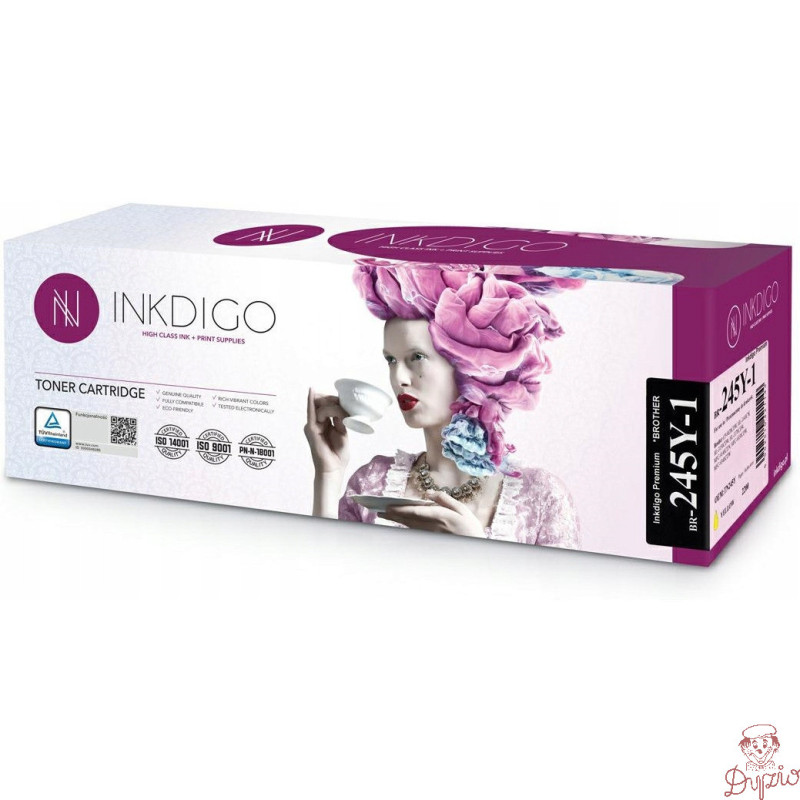 Toner INKDIGO (BR-245Y-1) żółty 2200str zamiennik BROTHER (TN-245Y)
