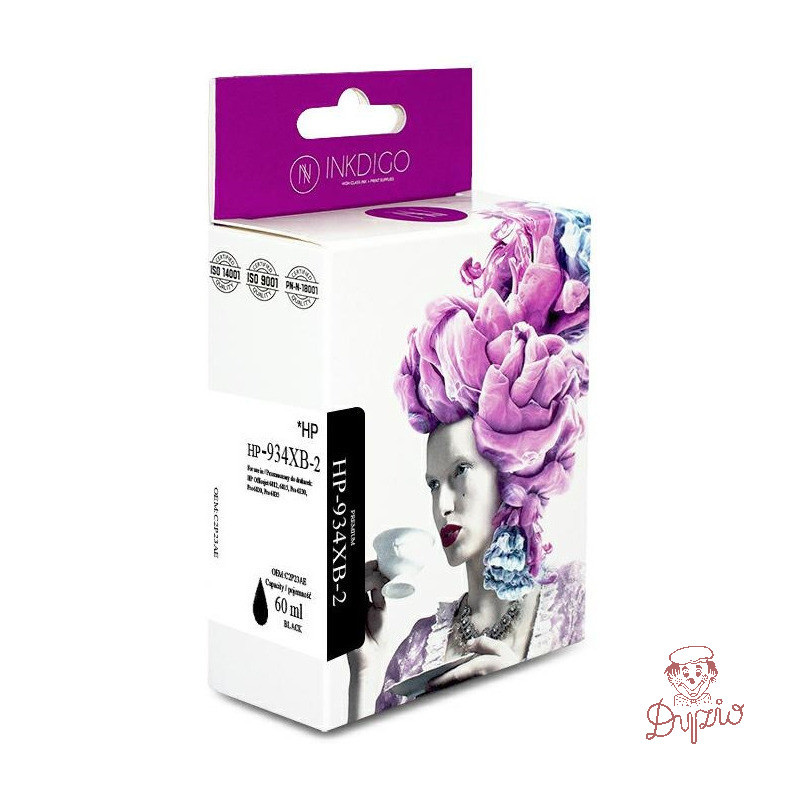 Tusz INKDIGO (HP-934XB-2) czarny 55ml zamiennik HP (934XL/C2P23AE)