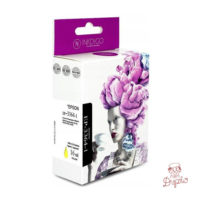 Tusz INKDIGO (EP-3364-1) żółty 16ml zamiennik EPSON (33XL/C13T33644010)