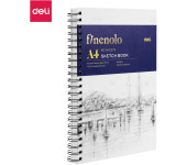 Szkicownik na spirali pionowej A4 FINENOLO 160g/m2 60k biały EC275 DELI