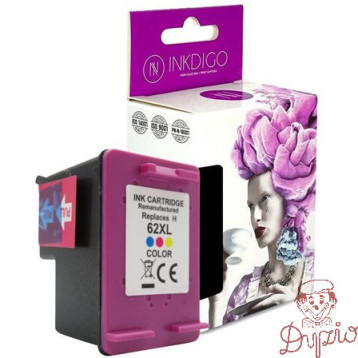 Tusz INKDIGO (HP-62XC-2) kolor 21ml zamiennik HP (62XL/C2P07AE)