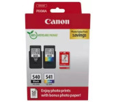 Tusz CANON (PG-540+CL-541/5225B013AA) czarny 8ml + kolor 8ml (2szt) + papier foto (50szt)