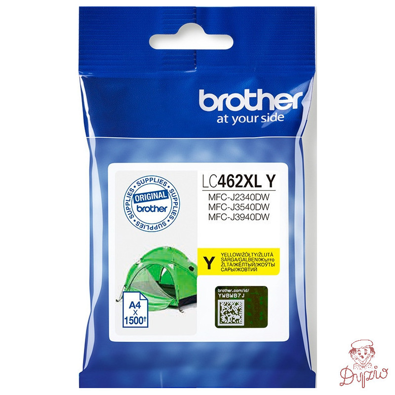 Tusz BROTHER (LC462XL Y) żółty 1500str