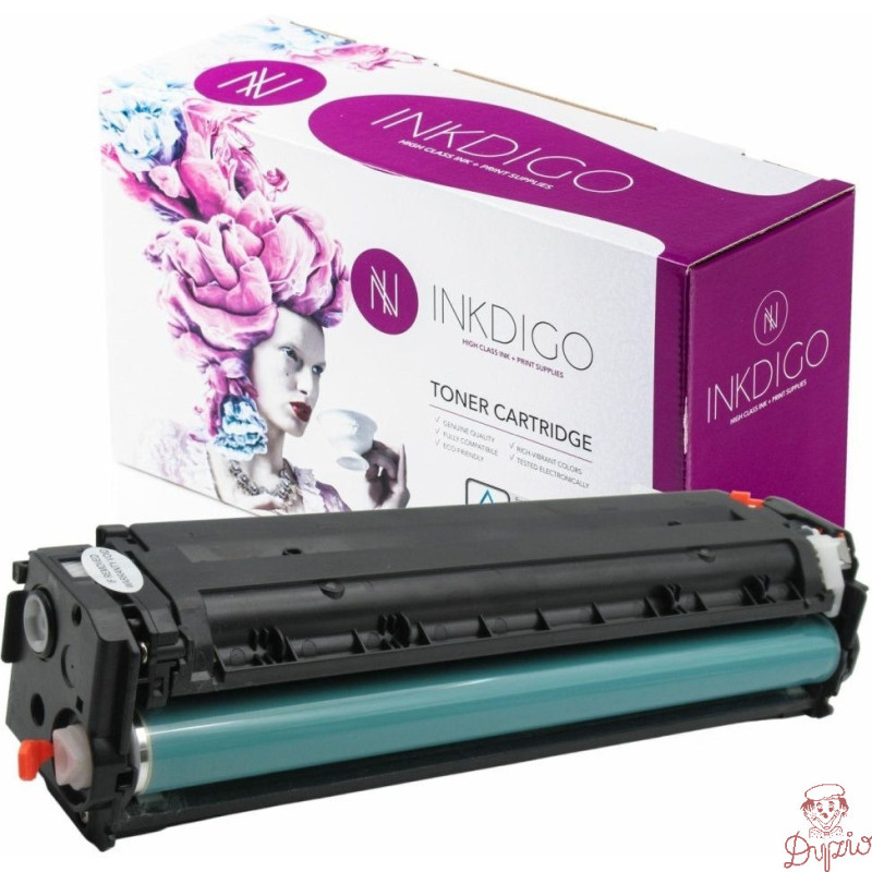 Toner INKDIGO (HP-541/321/211-1) niebieski 1800str zamiennik HP (125A/CB541A/128A/CE321A/131A/CF211A)