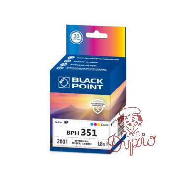 Tusz BLACK POINT (BPH351) kolor 200str zamiennik HP (351/CB337EE) D300/C4200/4340/4380/4400