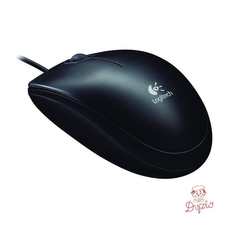 Mysz przewodowa LOGITECH B100 USB czarna 910-003357