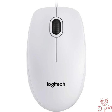 Mysz przewodowa LOGITECH B100 USB biała 910-003360