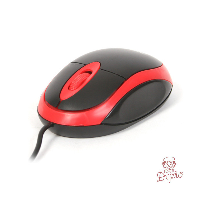 Mysz OMEGA optyczna 1200dpi USB Value Line czarno-czerwona (41646)
