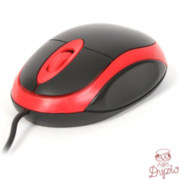 Mysz OMEGA optyczna 1200dpi USB Value Line czarno-czerwona (41646)
