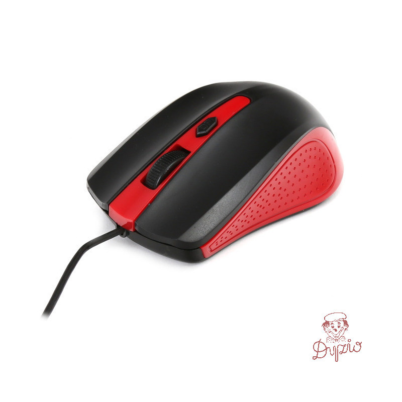 Mysz OMEGA optyczna 1600dpi USB czarno-czerwona (41790)