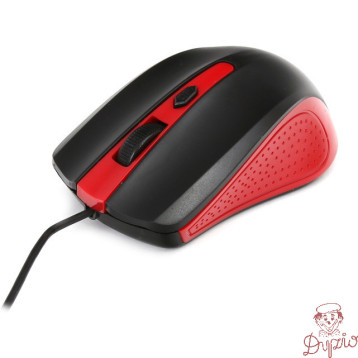 Mysz OMEGA optyczna 1600dpi USB czarno-czerwona (41790)