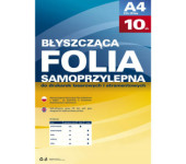 Folia samoprzylepna A4 biała do drukarek laserowych (10ark) 434011 ARGO