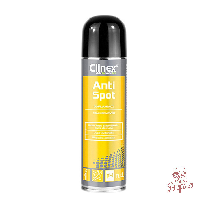 Odplamiacz CLINEX Antispot usuwa resztki kleju, gumę do żucia 250ml (CL77613)