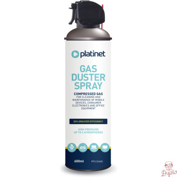 Sprężone powietrze 600ml PLATINET z pistoletem (45085)
