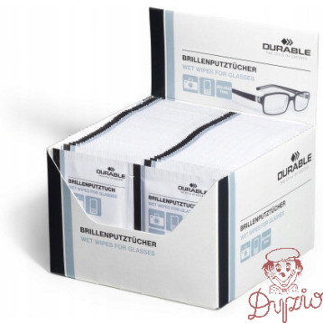 Chusteczki do czyszczenia okularów DURABLE 585302 (50x2szt)
