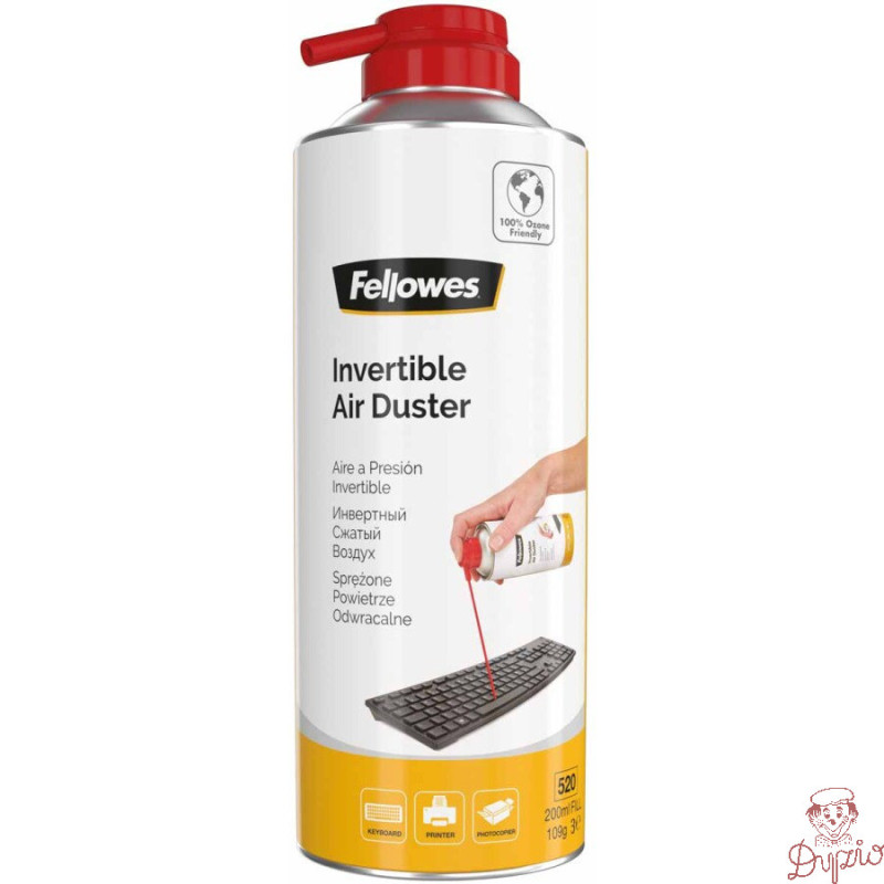 Sprężone powietrze 200ml bez HFC odwracalne FELLOWES 9974804