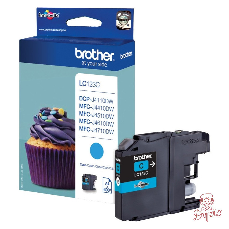 Tusz BROTHER (LC123C) niebieski 600str
