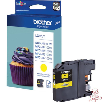 Tusz BROTHER (LC123Y) żółty 600str