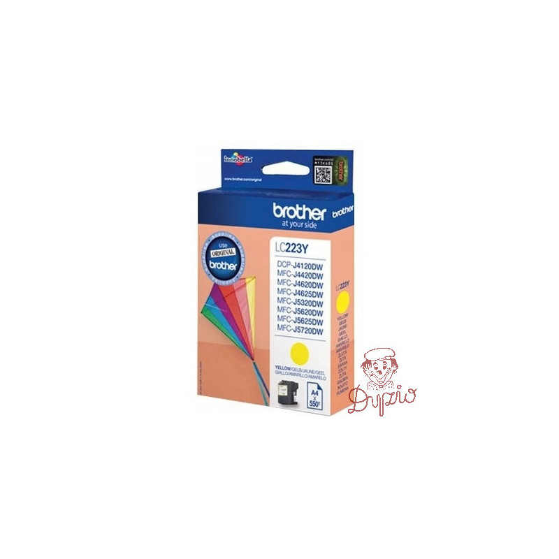 Tusz BROTHER (LC223Y) żółty 550str