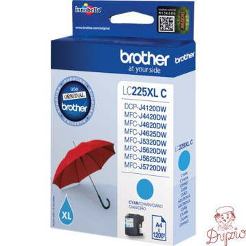 Tusz BROTHER (LC225XL-C) niebieski 1200str