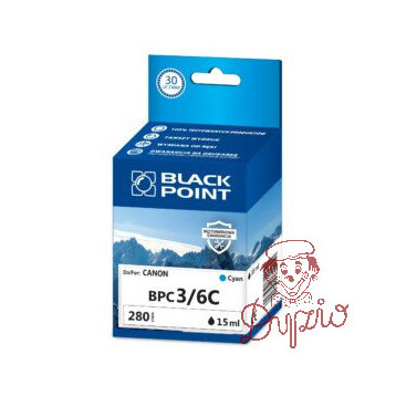 Tusz BLACK POINT (BPC3/6C) niebieski 15ml zamiennik CANON (BCI-3C/BCI-6C) C800/820/830/900/9000