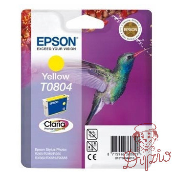 Tusz EPSON (T0804/C13T08044011) żółty 250str Stylus Photo R265/360/RX560