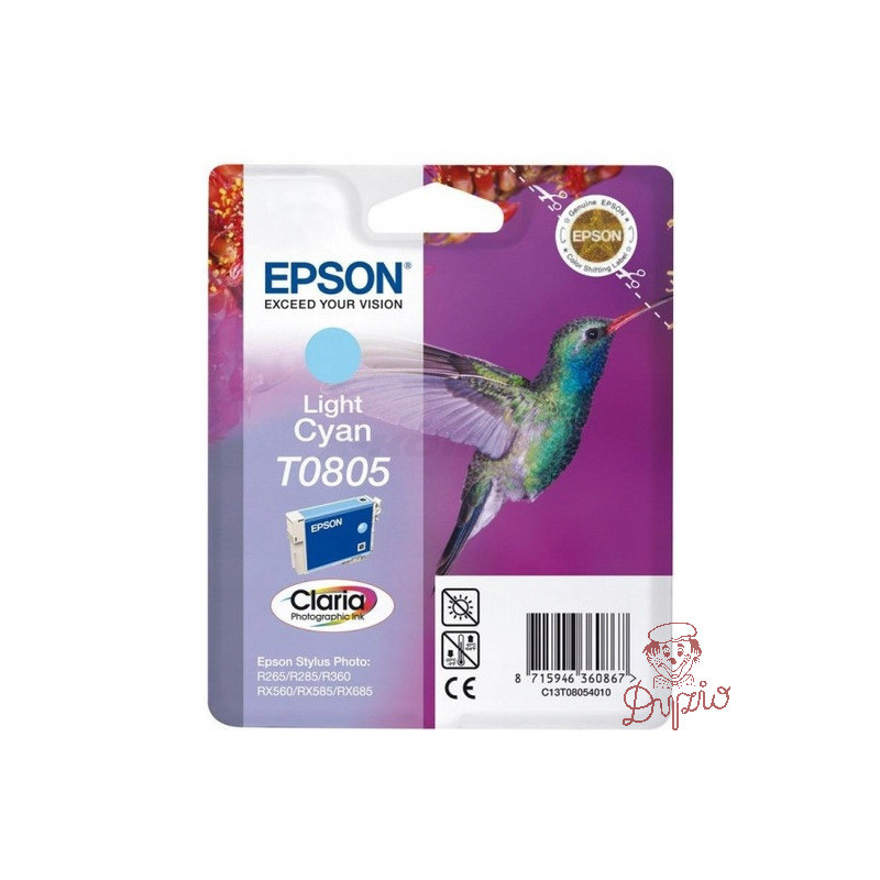 Tusz EPSON (T0805/C13T08054010) niebieski jasny 250str