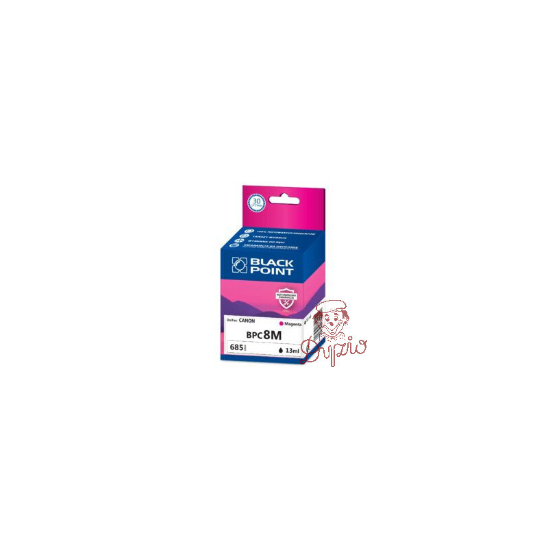 Tusz BLACK POINT (BPC8M) purpurowy 900str zamiennik CANON (CLI-8M/0622B001) IP4200/4300/4500/5200