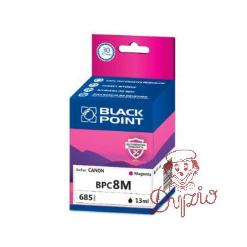 Tusz BLACK POINT (BPC8M) purpurowy 900str zamiennik CANON (CLI-8M/0622B001) IP4200/4300/4500/5200