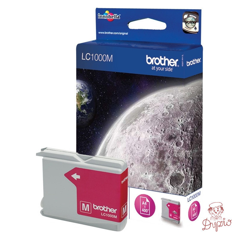 Tusz BROTHER (LC1000M) purpurowy 400str DCP330C/350/357/130C