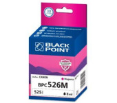 Tusz BLACK POINT (BPC526M) purpurowy 650str zamiennik CANON (CLI-526M/4542B001)