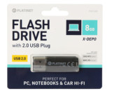 Pamięć USB-A 8GB PLATINET X-DEPO USB 2.0 czarny (40943)