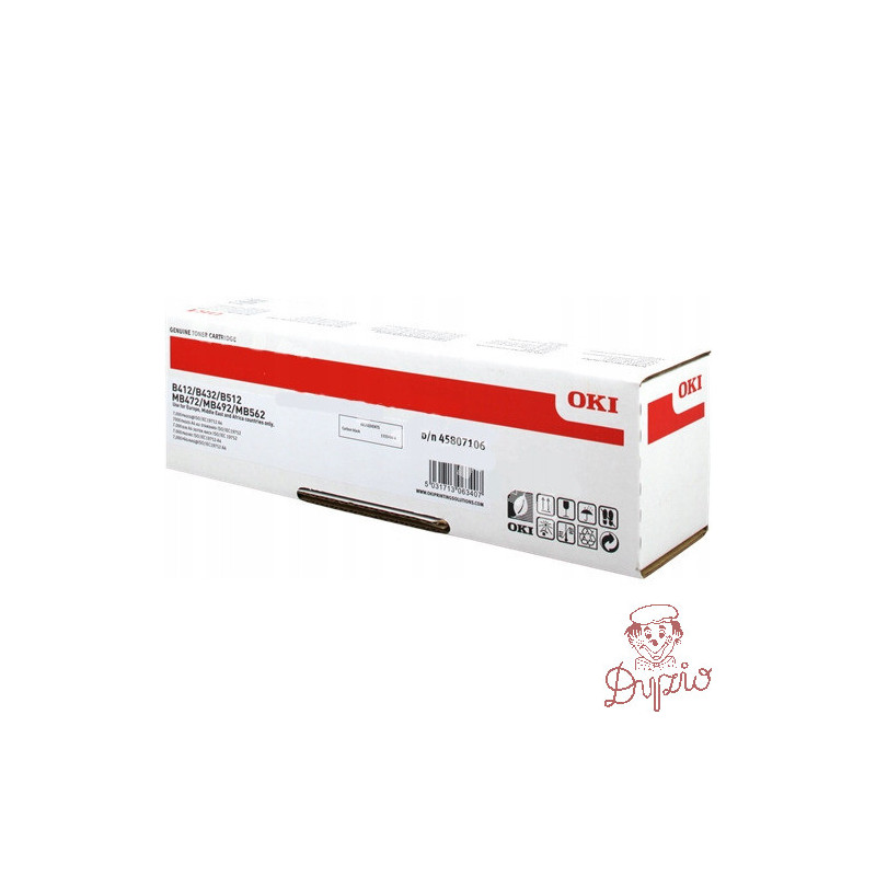 Toner OKI (45807106) czarny 7000str B412/B432/B512/MB472/MB492