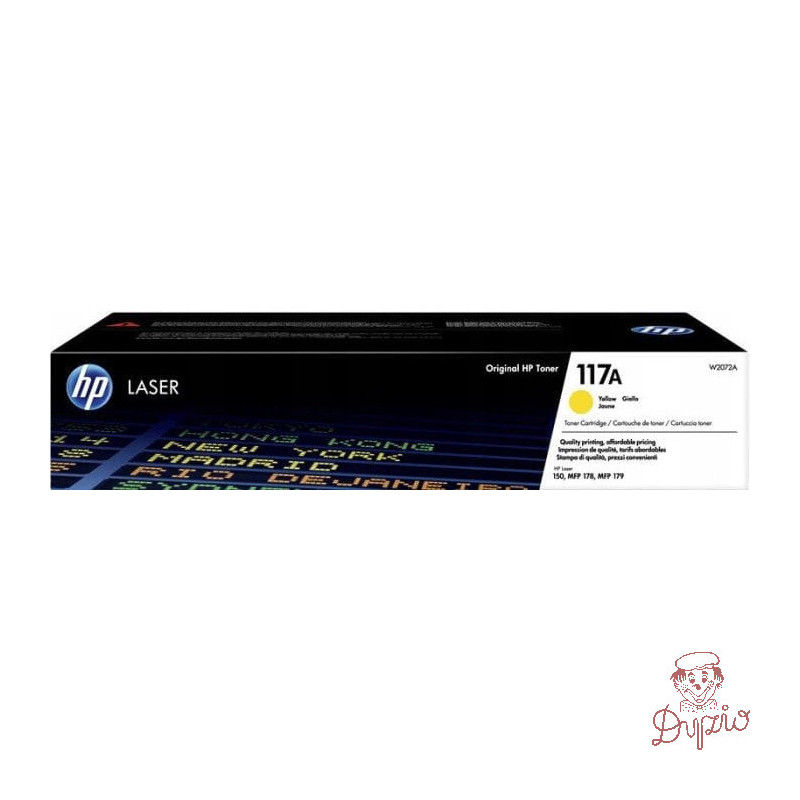 Toner HP 117A (W2072A) żółty 700str