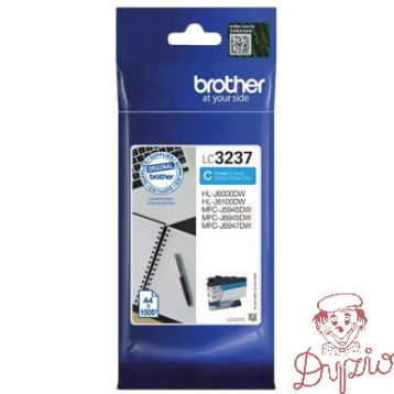 Tusz BROTHER (LC3237C) niebieski 1500str