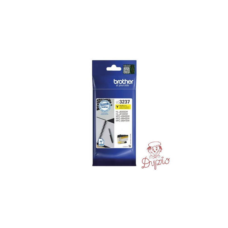 Tusz BROTHER (LC3237Y) żółty 1500str