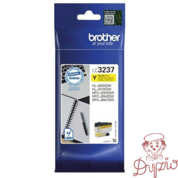Tusz BROTHER (LC3237Y) żółty 1500str