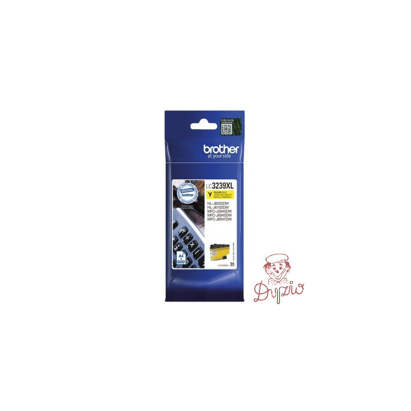 Tusz BROTHER (LC3239XLY) żółty 5000str