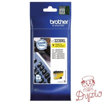 Tusz BROTHER (LC3239XLY) żółty 5000str