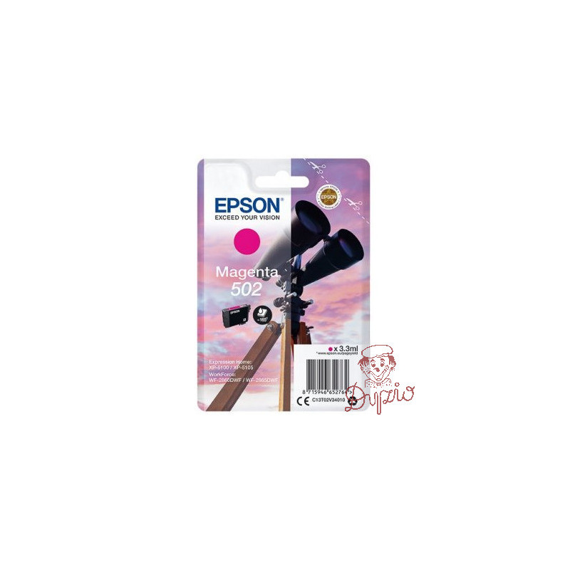 Tusz EPSON (502/C13T02V34010) purpurowy 3,3ml/160str