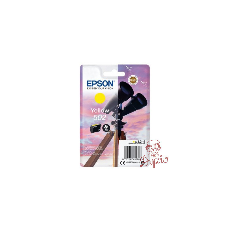 Tusz EPSON (502/C13T02V44010) żółty 3,3ml/160str