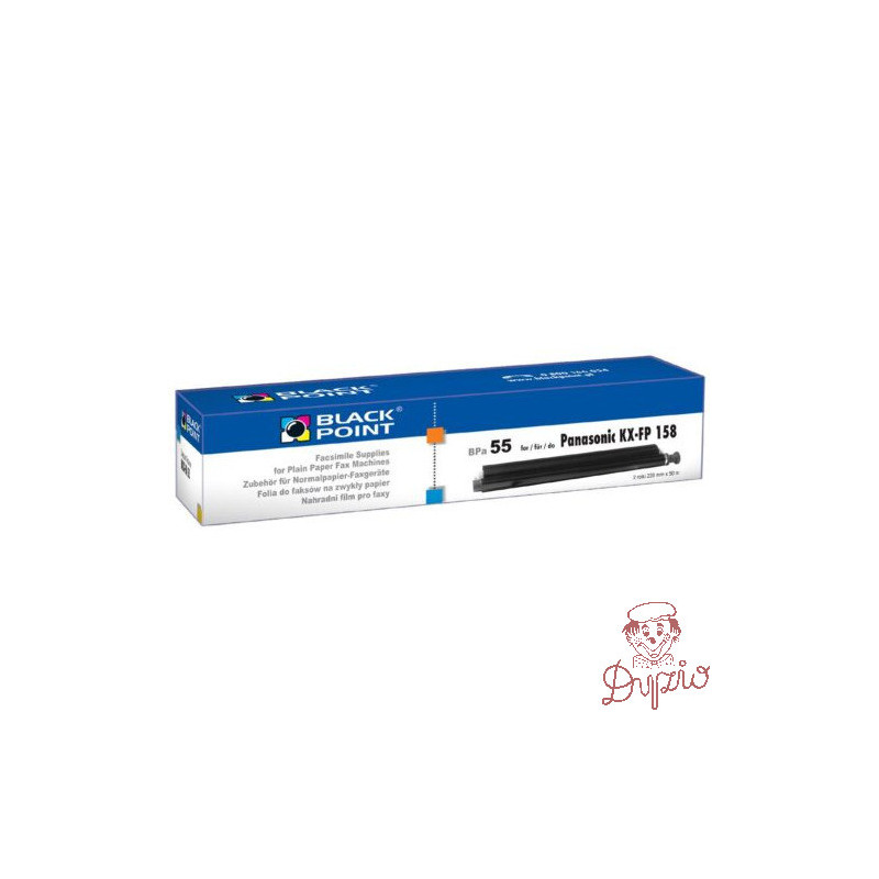 Folia do faksu BLACK POINT (BPPA55) zamiennik PANASONIC (KX-FA55) KX-FP80/81/85/153/158